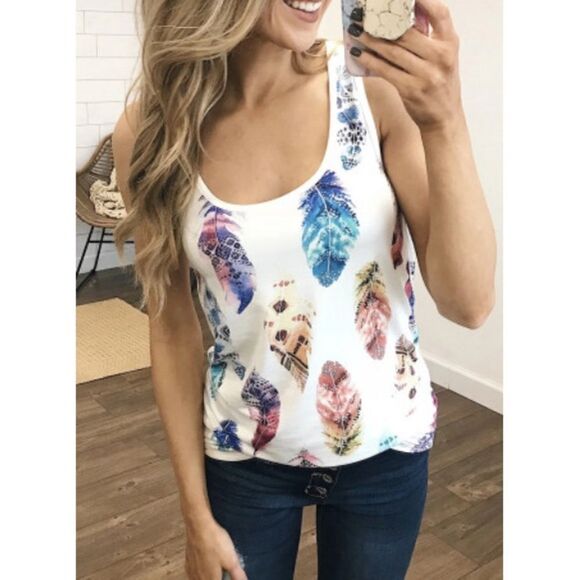 WhiteāAztecĀ FeatherāTank - Picture 4 of 5